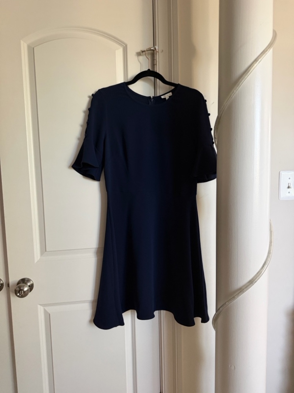 Shoshanna Navy Short Sleeve Mini Dress